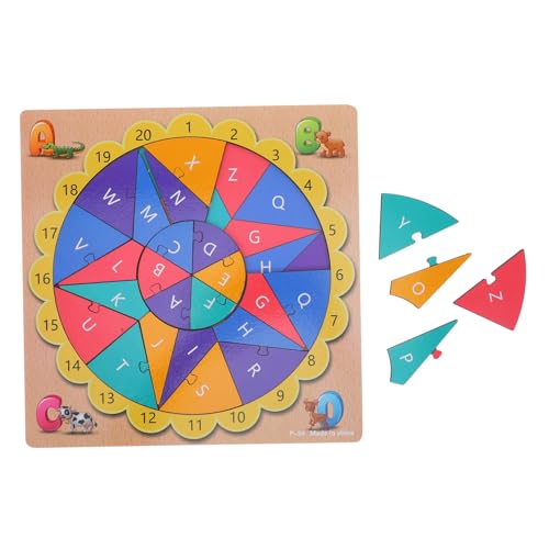 ibasenice 1 Satz Puzzle Buchstaben und Lernen englisch Lernen Spielzeug für Kinder Kleinkind rätsel englisches passendes Spielzeug passendes Spielzeug für Vorschulkinder Holz von ibasenice