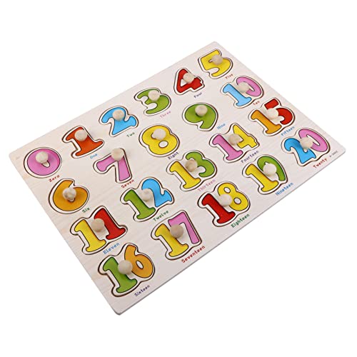 ibasenice 1 Satz Puzzle Kleinkindspielzeug Rätsel Knopf laubsägen für knobeleien für Kleinkinder Kindergeburtstag pädagogisches hölzern Colorful von ibasenice