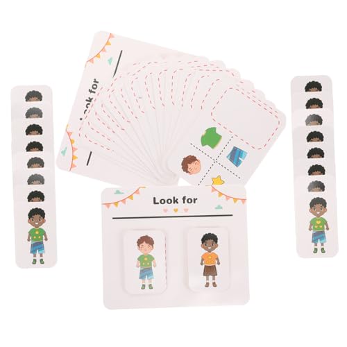 ibasenice 1 Satz Puzzlekarten Für Den Kindergarten Memory-Matching-Karten Denkspiel Partyaktivitäten Montessori-Karten Lernspielzeug Für Den Vorschulalter Lustiges Lernspielzeug Papier von ibasenice