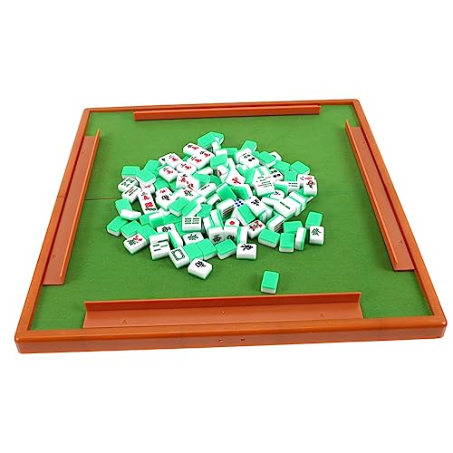 ibasenice 1 Satz Reise Freizeit Mahjong Spiel Tischplatte Planke Karte Retro Entspannendes Mahjong-kit Mini-Mahjong-kit Reise-Mahjong Party-Mahjong-kit Interessantes Mahjong-kit Abs von ibasenice