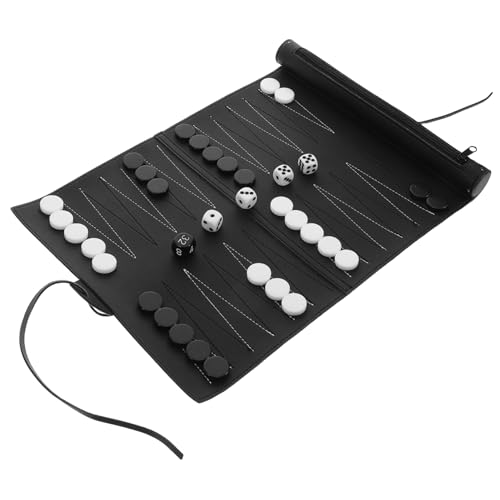 ibasenice 1 Satz Schachbrett Partyzubehör Internationales Schachangebot Schach Versorgung Lustige Spielzeuge Backgammon-Angebot Partyschachspielzeug Reiseschachmatte Black Melamin von ibasenice