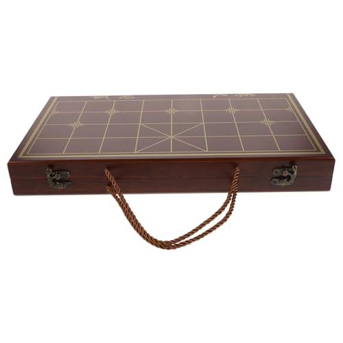 ibasenice 1 Satz Schachkasten Holz Schachbrett Holz Schachspiel Interaktives Chinesisches Schach Chinesisches Schachbrett Xiangqi-Set Schachspielzeug aus Holz Reiseschach hölzern Light Brown von ibasenice