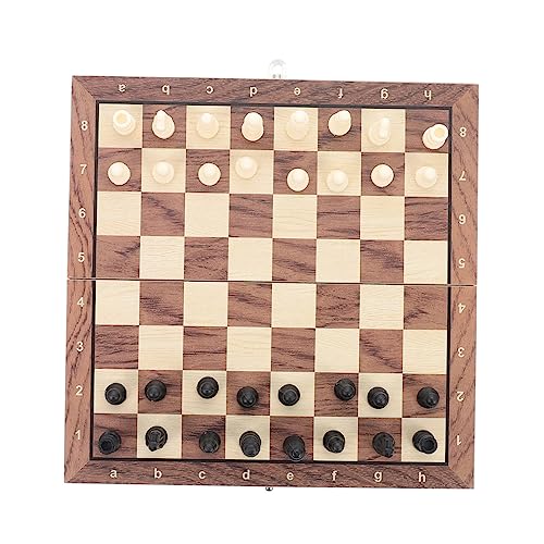 ibasenice 1 Satz Schachset schachspiel kinderschachspiel Schachbrett Chessboard schachcomputer Würfelspiele Schachtisch zusammenklappbares Holzschach Westschach aus Holz hölzern von ibasenice