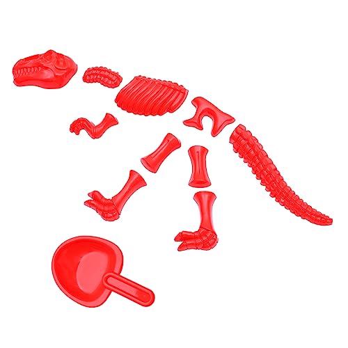 ibasenice 1 Satz Schimmel bastelset basteln für Funny Toys Beach Toys bastelzeug für Fun Toy plastilinformen selber Machen Dinosaurier-Sandformen Plastik rot von ibasenice