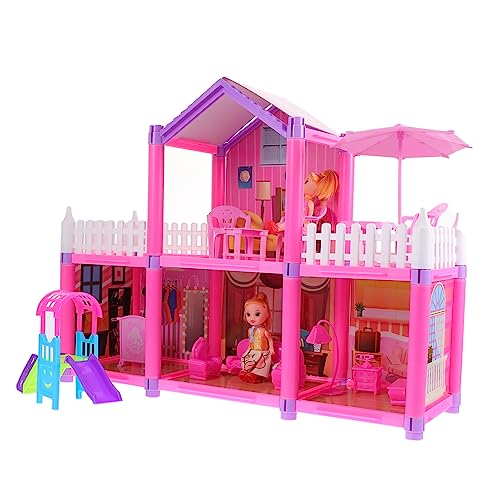 ibasenice 1 Satz Schloss selber Bauen spielhaus Playhouse for Toys for bastelmaterial für Hausspielzeug zusammenbauen frühpädagogisches Plastik Rosa von ibasenice