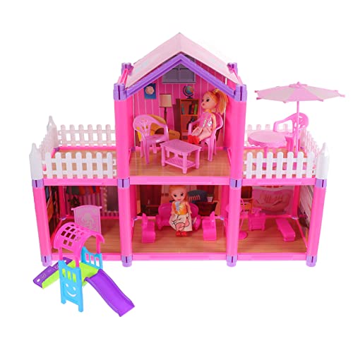 ibasenice 1 Satz Schloss selber Bauen spielhaus Playhouse for for The Teachers Toys Simulation Schloss Simulationsschloss zusammenbauen Plastik Rosa von ibasenice