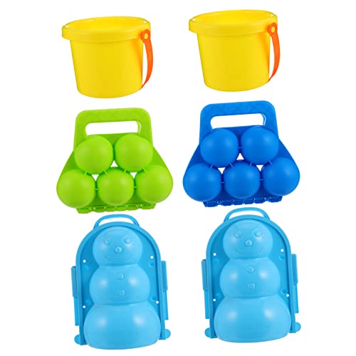 ibasenice 1 Satz Schneekampfanzug Schneeballhersteller Schneemann-Schneeball-Clip Schneeballeimer winterspielzeuge schneekugel Set Schneeformwerkzeug Schneeballspiel für Kinder Plastik von ibasenice