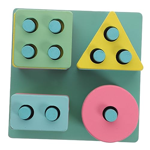 ibasenice 1 Satz Shape-Matching-spalte Holzbaustein Kognitive Spielsachen Frühpädagogisches Angebot Hölzern Colorful von ibasenice