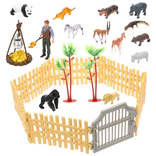 ibasenice 1 Satz Simulations-Farm-Ranch -Bauernhof-kit Lernspielzeug Für Mini-Ranch-Modelle Miniaturwerkzeuge Für Das Handwerk Miniatur-tierfiguren Mini-tierfiguren Plastik von ibasenice