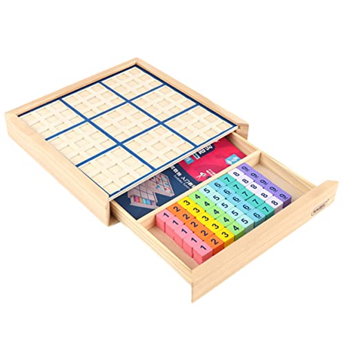 ibasenice 1 Satz Spiel Schach Sudoku-schachspielzeug Lernspielzeug Für Kinder Sudoku-Spielzeug Freizeitspielzeug Für Kinder Kinderschach Sudoku-rechenspielzeug Denkspiel Spielzeuge Hölzern von ibasenice