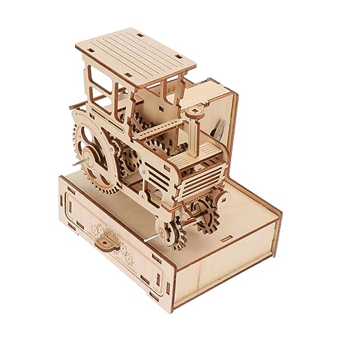 ibasenice 1 Satz Spieluhr Aus Holz Rätsel Puzzle Lernspielzeug 3D Einhorn Handwerk Dinosaurier-Handwerk Spielzeug Zum Zusammenbauen Von Holzmodellen Rostfreier Stahl Brown von ibasenice