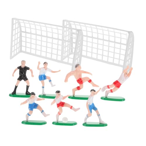 ibasenice 1 Satz Tortendekoration Zum Thema „fußballmannschaft“, Mini-spielerfiguren, Fußball-cupcake-topper, Fußball-kuchenaufsatz, Dekorationen, Fußball-fußball-fußball-spieler-figur, von ibasenice