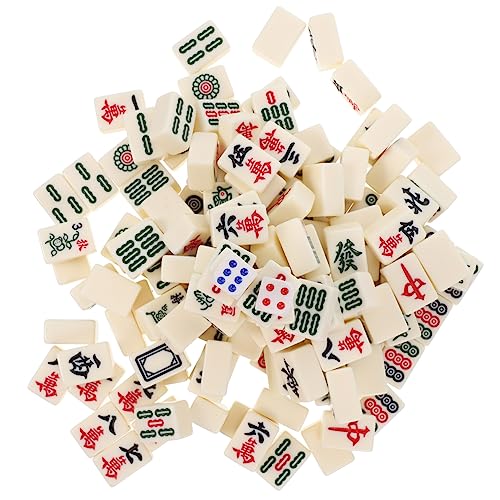 ibasenice 1 Satz Tragbares Mahjong Reise-brettspiel Reise-Mahjong-Spiel Traditionelle Chinesische Mahjong-Spiele Mini-Mahjong-Spiel Mahjong-Reise Der Chinesischen Familie Melamin Colorful von ibasenice