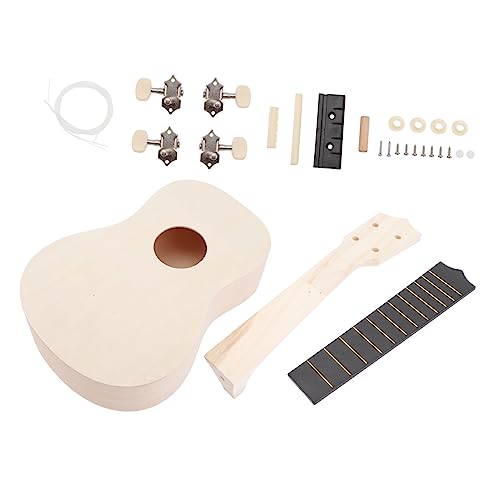 ibasenice 1 Satz Ukulele selber Machen Bausatz für Ukulele Vintage-Ukulele DIY-Kits kinderinstrumente Kinder musikinstrumente Ukulele Bausatz handgemachtes Instrumentenmaterial-Kit Plastik von ibasenice