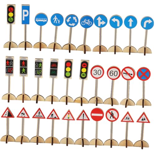 ibasenice 1 Satz Verkehrszeichenmodell Straßenschild Spielset Verkehrsschild Spielzeug Kinder verkehrszeichen Spielzeug verkehrszeichen Kinder Auto Spielzeug Kinderspielzeug Lernspielzeug von ibasenice