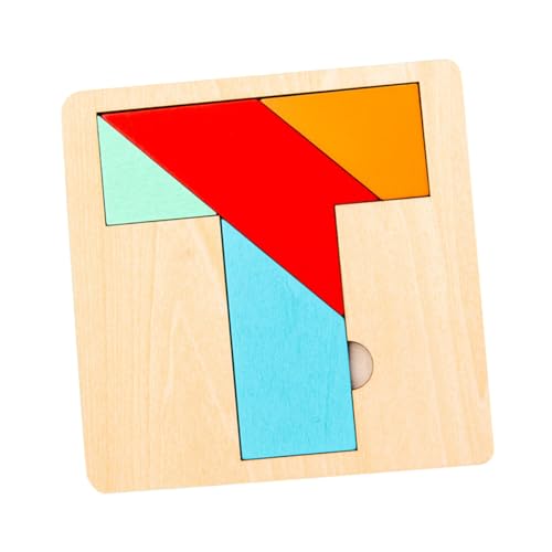 ibasenice 1 Satz Vierteiliges Puzzle sicherheitsleine für rätselbuch Toys holzspielsachen laubsägen für babyspielzeug T-Puzzle- T-Puzzle aus Holz hölzern von ibasenice