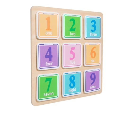 ibasenice 1 Satz Zahlen Puzzle -Puzzle- Bildungsspielzeug Tierische Rätsel Kindererziehung Steckpuzzle Für Lernrätsel Für Kleinkinder -rätsel Holz von ibasenice