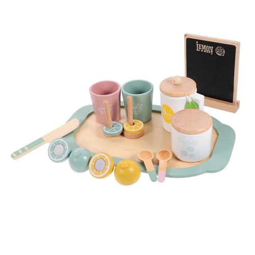 ibasenice 1 Satz Zitronentee-Kombi-Set Geschirrset Kinderspielzeug Teeparty-Dekorationen Teegeschirr Aus Holz Für Kleinkinder Hausspielzeug Spielen Tea-time-spielset Miniaturmöbel Hölzern von ibasenice