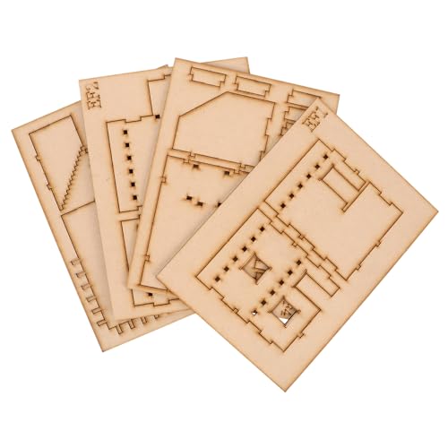 ibasenice 1 Satz Zweistöckiges Hausmodell 3D-Puzzle Für Erwachsene 3D-holzpuzzle Für Kinder 3D-rätsel Für Erwachsene Einzigartige Rätsel Für Kinder Holzpuzzles Für Kinder Golden Hölzern von ibasenice