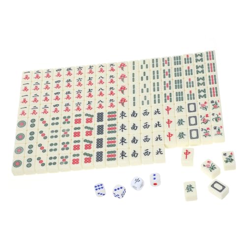 ibasenice 1 Satz tragbares Mahjong Mahjong-Tisch Chinesische Version Mahjong Mahjongg majhong brettspiel Mahjong brettspiel Schachbrett Reise-Brettspiel-Requisite Mahjong- Melamin von ibasenice