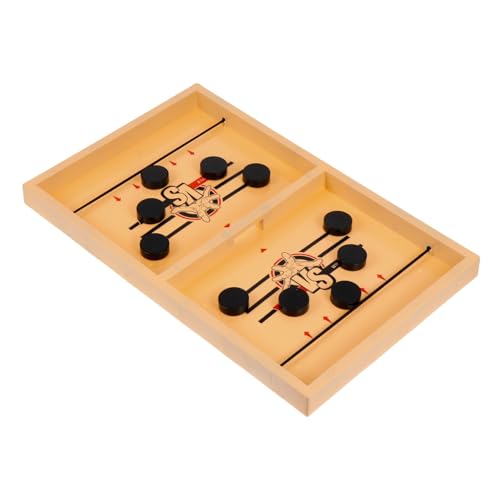 ibasenice 1 Schachtel Hüpfendes Schach Airhockey-Puck Schachbrett Für Kinder Reiseschachspiel Desktop-schachspiel Brettspiel Spielzeug Pädagogisches Spielzeug Bounce Schach Holz von ibasenice