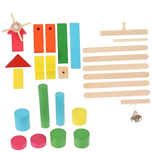 ibasenice 1 Set 26 Stücke Domino Mechanismus Für Bausteine ​​Für Frühen Bildung Blöcke Frühen Bildung Domino Spiel Bausteine ​​Holz von ibasenice