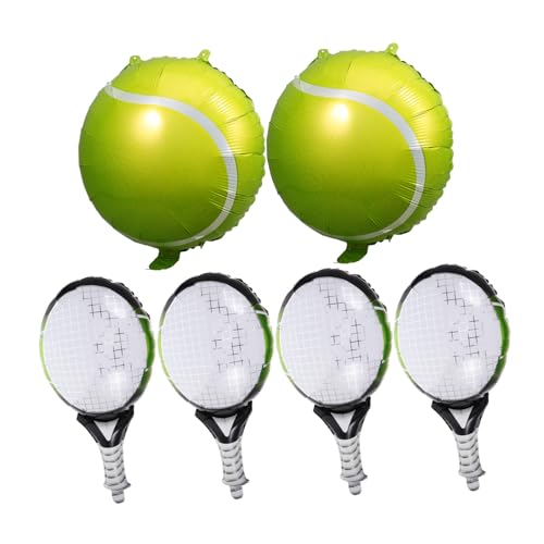 ibasenice 1 Set Aufblasbare Tennis Dekoration Geburtstagsballons Tennis Förmige Ballons Geburtstags Tennisball Ballons Aufblasbare Tennis Ballons Tennisball Und Schläger Ballons von ibasenice