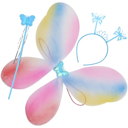 ibasenice Feen-kostüm-Set für Jungen und Mädchen Schmetterlingsflügel Verkleidungs-Requisiten 3D-Schmetterlings-feenflügel von ibasenice