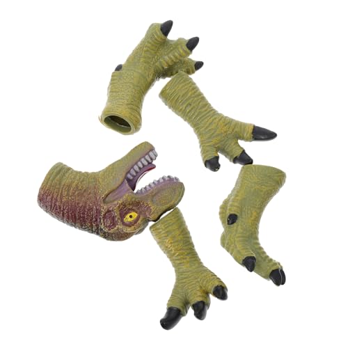 ibasenice 1 Set Dinosaurier Fingerpuppe Die Marionetten Spielzeugpuppen Dinosaurier Dinosaurier Tiere Marionette Rollenspiel Leistung Handspielzeug Grün von ibasenice