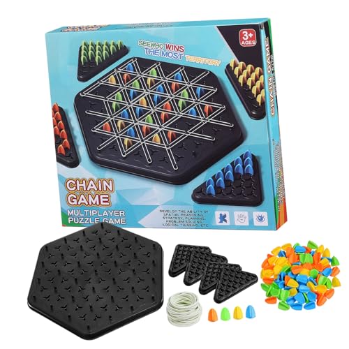 ibasenice 1 Set Dreieckskettenschach Dreiecksschachspiel Geometrisches Schachspiel Schachbrettspiel Multiplayer Schachspiel Steckspiel Dreieck Strategisches Dreiecksschach Iq Spiele von ibasenice