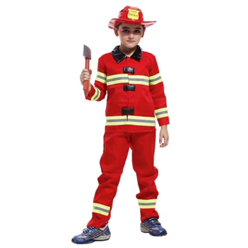 ibasenice 1 Set Feuerwehrmann Kostü Cosplay Feuerwehr Uniform Für Karneval Geburtstag Und Bühnenaufführungen Größe XL von ibasenice