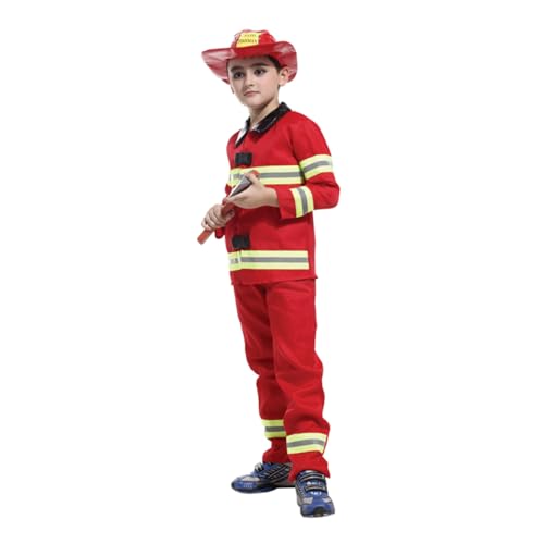 ibasenice 1 Set Feuerwehrmann Kostü Feuerwehruniform Cosplay Kleidung Für Faschingsparty Und Bühnenaufführungen Größe XL von ibasenice