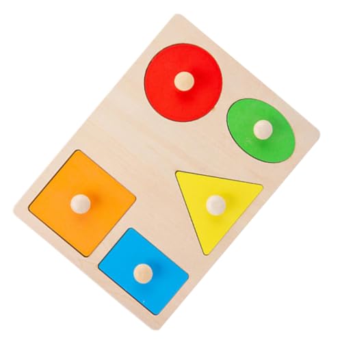 ibasenice Früherziehungsspielzeug Holzpuzzle-Set Tangram-Puzzles Kinder Kinderpuzzle Sicheres Lernspielzeug Glatte Runde Kanten von ibasenice