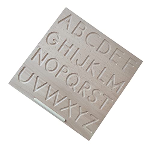 ibasenice 1 Set Holzrille Zum Üben Von Kalligrafie Buchstabenerkennungstafel Buchstaben Englisch Lernspielzeug Buchstaben Rechtschreibtafel Wörter Lerntafel Beige von ibasenice