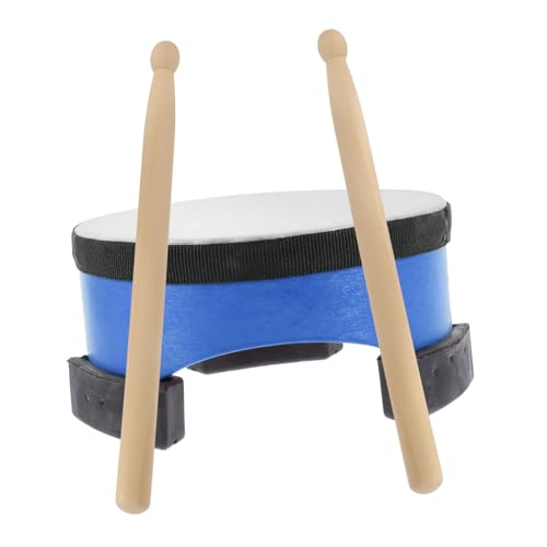 ibasenice 1 Set Imitation Leder Percussion Blau Holz Musical Trommel Boden Trommel Pädagogisches Trommel von ibasenice