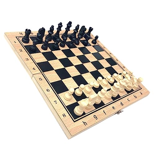 ibasenice 1 Set Internationales Schachspiel Für Erwachsene Westschach Klappschach Kinderspielzeug Schachspielzeug Kreatives Schach Lernschach Faltbares Schach Kinderpuzzle Holz von ibasenice