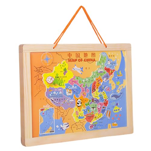 ibasenice 1 Set Kartenpuzzle Puzzles Für Kinder Spielzeug Kleinkindspielzeug Kinderpuzzle Kinder Lernpuzzles Weltkarte Spielzeug Puzzle Karte Von China Lustige Geografische Karte von ibasenice