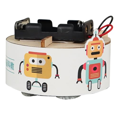 ibasenice 1 Set Kehrroboter Aus Holz Puzzles Roboter Für Kinderspielzeug DIY Montagespielzeug Wissenschaftliches Experimentierset Roboter DIY Zubehör Intellektuelles Roboter Kit von ibasenice