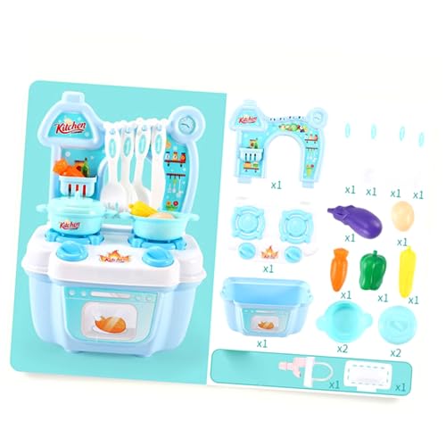 ibasenice Mini Küchen Spielset Für 1 Set Kochbank Mit Zubehör Für Rollenspiele Plastik Kochen Für Kleinkinder Und Vorschulkinder von ibasenice