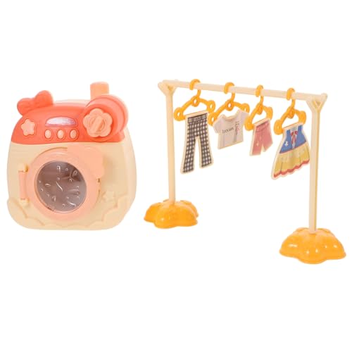 ibasenice 1 Set Mini Waschmaschine Mini Kinderspielzeug B Kinderspielzeug Haushaltsgerät Heimwaschmaschine Spielhaus Rollenspielzeug Rollenspielzeug Rosa Bauchmuskeln von ibasenice