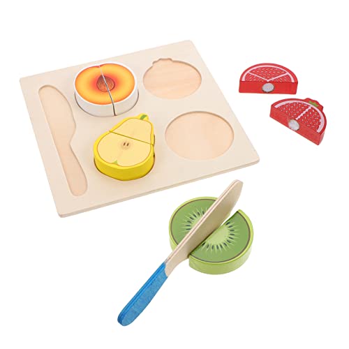 ibasenice 1 Set Obstschnitt Puzzle Für Kleinkinder Puzzles Für Kleinkinder Kinderpuzzles 3D Puzzles Für Für Babys Kinderspielzeug Kinderpuzzles Frühes Lernspielzeug Aus Holz von ibasenice