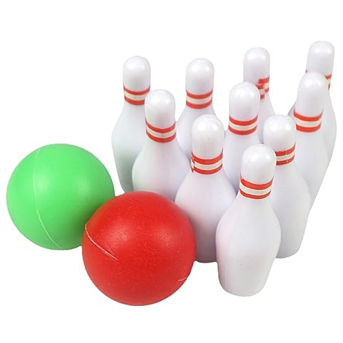 ibasenice 1 Set Partygeschenke Kleines Bowling Mini Hauszubehör Kleines Bowlingspiel Aus Kunststoff von ibasenice