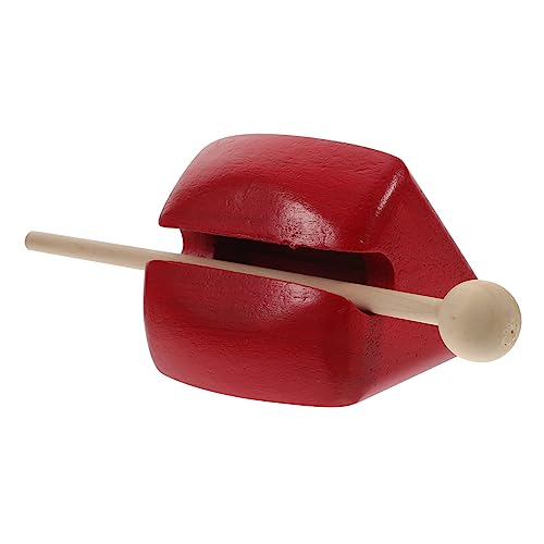 ibasenice 1 Set Percussion Fisch Aus Holz Musikinstrument Für Instrumentenzubehör Schlaginstrument Schlagzubehör Instrumente Musikspielzeug Holzklopfer Holzfischspielzeug Rot von ibasenice