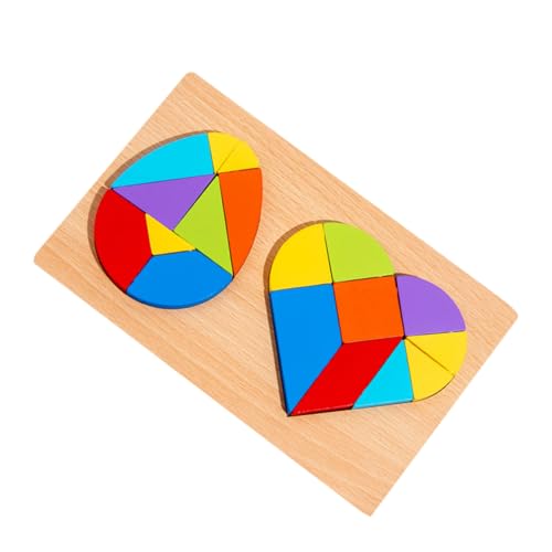 ibasenice 1 Set Puzzle Stapelspielzeug Kinderpuzzle Kinderpuzzle Für Babys Kinderspielzeug Puzzles Für Kleinkinder Kleinkindpuzzle Für Kleinkinder Tangramspielzeug Buntes Holz von ibasenice