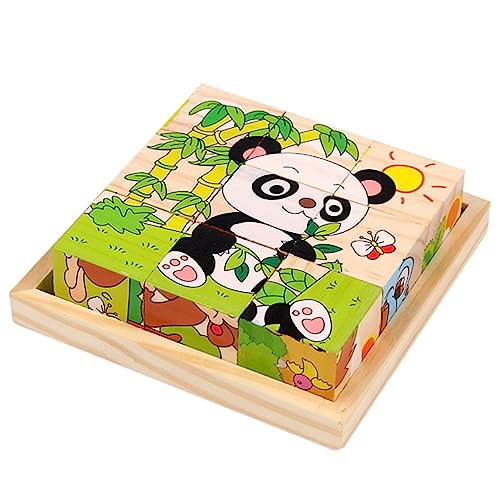 ibasenice 1 Set Puzzle rätselbuch laubsägen für Tiercognitions- Lernspielzeug Educational Toys Holzrätsel Tiere Rätsel für 4 jährige rätsel hölzern von ibasenice