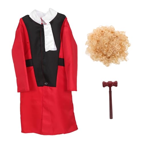 ibasenice 1 Set Richter Kostüm Für Kinder Dress It Kostüm Für Kinder Kostüme Für Kinder Kostüm Kinderkleidung Das Outfit Halloween Kostüme Kleinkind Kostüm Halloween Perücken von ibasenice