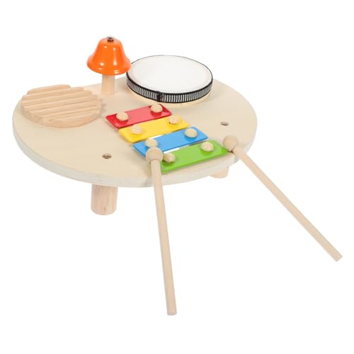 ibasenice 1 Set Schlaginstrument Xylophon Schlagzeug Set Vorschul Trommelspielzeug Kleinkind Musikspielzeug Xylophon Set Spielset Pädagogische Schlagtrommel Xylophon Trommelspielzeug von ibasenice