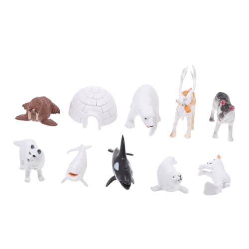 ibasenice 1 Set Simulation Arktischer Tiere Spielzeugfigur Mini Pinguin Familienfigur Tiere Statue Sandbrett Tiere Ornament Tiere Kognitives Spielzeug Mini Spielzeug Dekor von ibasenice