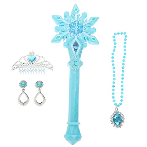 ibasenice Leuchtende Schneeflocke Glow Set Prinzessin Fee Zauberstäbe Kit Schmuck für Mädchen Geburtstagsparty von ibasenice