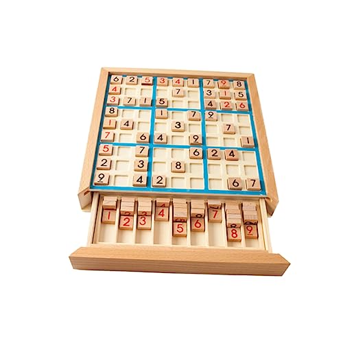 ibasenice 1 Set Zahlenpuzzle Spielbrett Rätsel Zahlen Schachbrett Logisches Denken Trainingsbrett Kindertisch Puzzle Holz Spielbrett Bambus von ibasenice